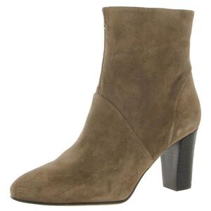 Franco Sarto Womens Pia Zipper Suede Ankle Boots in Taupe Size 6 NWT